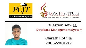 Question set 11 | Database Management System | Java Institute