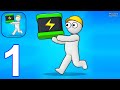Battery factory  gameplay walkthrough part 1 stickman idle battery factory manager ios android