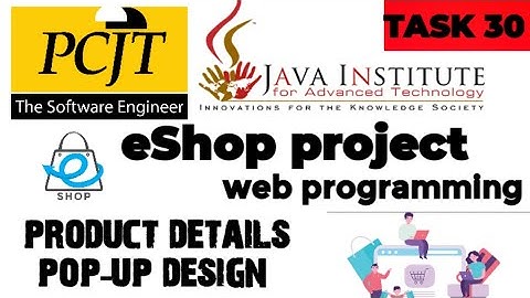 Web Project Task 30| java institute |  1st Year | e shop @javainstituteforadvancedte1415