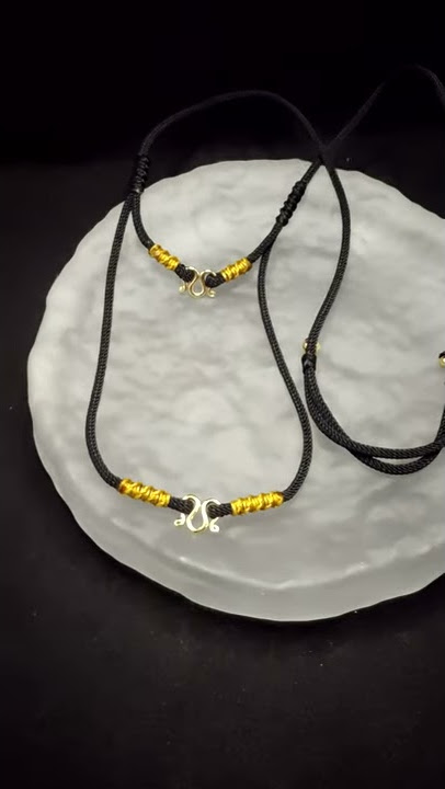 Kalung Tali Rajut Liontin Pendant Double Decker Flexible 3mm J135