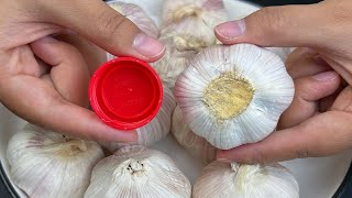 Secret tricks with garlic that few people know 💯 How to Peel 38 Cloves in 38 Seconds!tips，Life Hacks