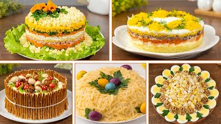 5 beautiful Salads for the Easter holiday table! Menu for Easter