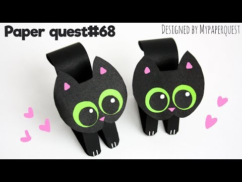 Как Сделать Котика Из Бумаги Black Cat Craft Ideas