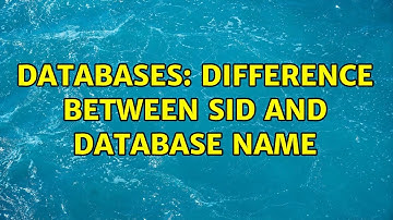 Databases: Difference between SID and Database name