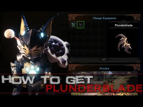 Monster Hunter World ~ How to get the Plunderblade Palico Equipment