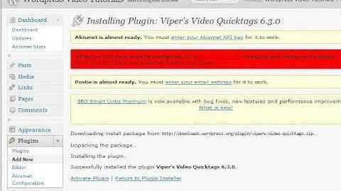 WordPress Video Tutorial 07 - Akismet Configuration (Stopping Spam).