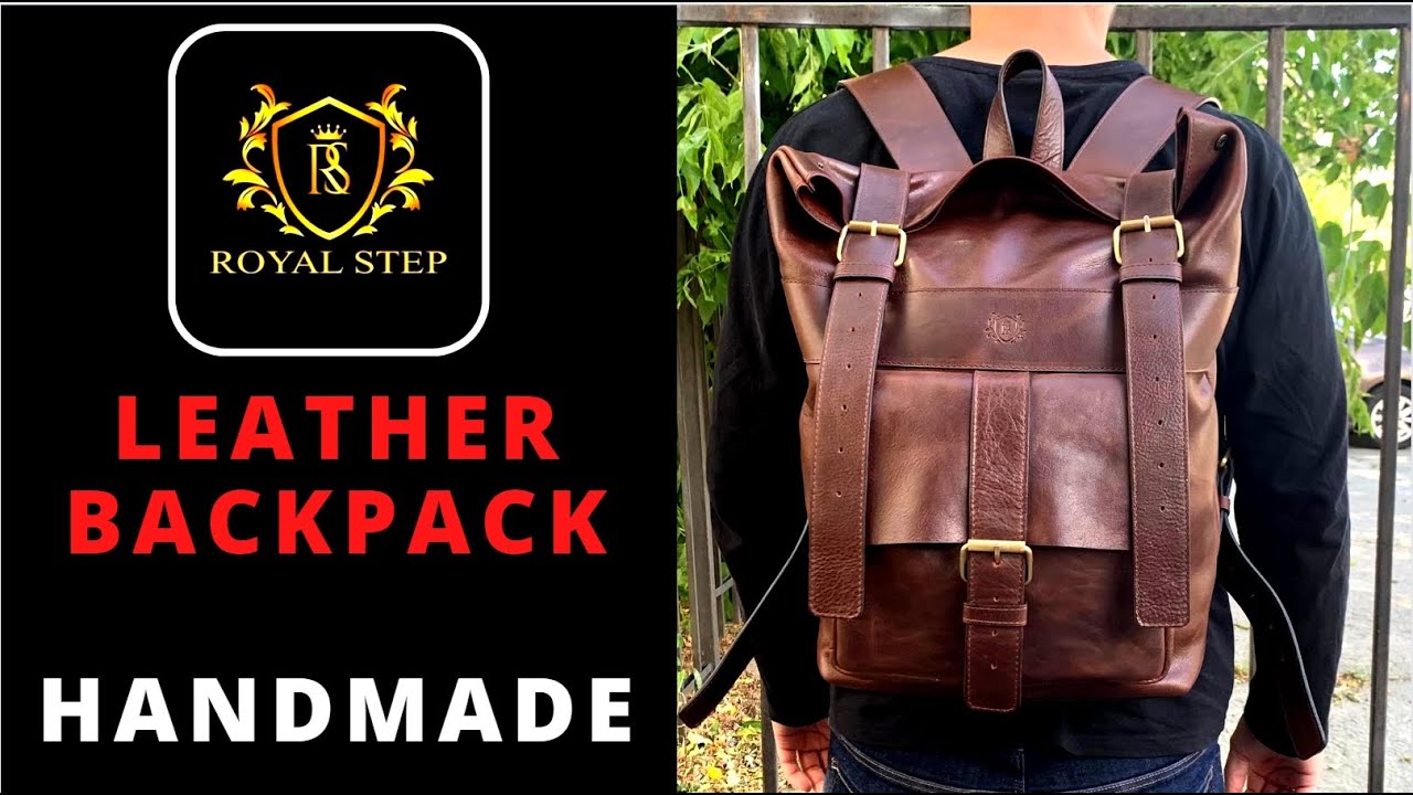 Handmade leather backpack - Royal STEP