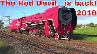 SOUTH AFRICAN STEAM: RED DEVIL SAR CLASS 26 3450 Steams again from WORCESTER to UNITY (2018)