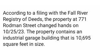 Townhouses Planned For Rodman Street Property In Fall River Massachusetts