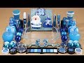 "Speacial BLUE Christmas" Mixing"BLUE"Makeup,More Stuff&glitter Into slime! Satisfying Slime Video.
