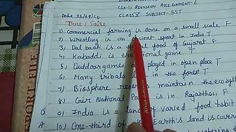 Bhartiyam Public School /Class 5/SST Revision Assignment