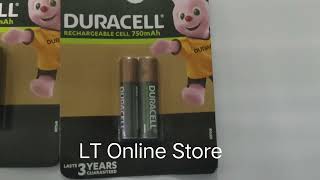 2 x Duracell AAA 750 mAh Rechargeable Batteries NiMH ACCU LR03 HR03 DC2400  Phone 5000394090231