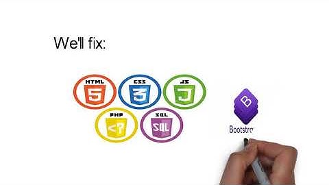 Animation video for html, css, javascript, php and sql bug fixing fiver gig