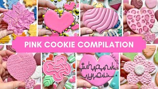PINK COOKIES ~ an epic cookie decorating compilation of all pink cookies 💕