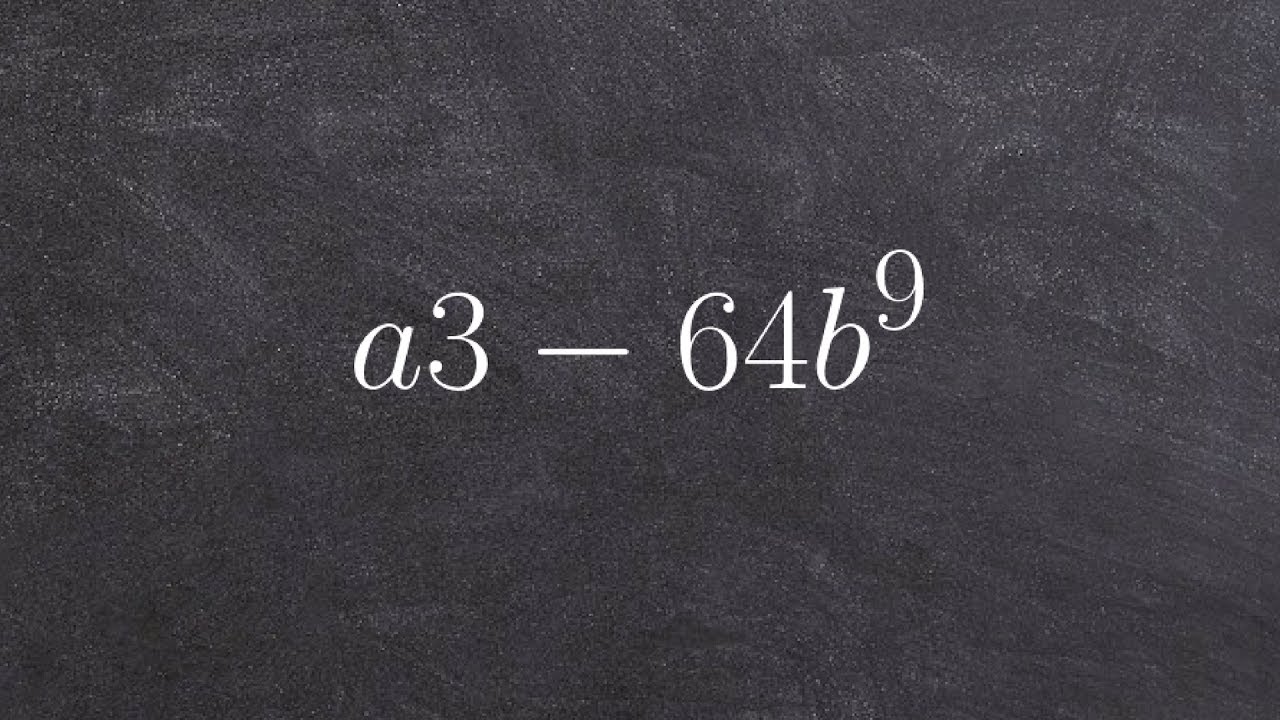 learn how to factor using the difference of two cubes - YouTube