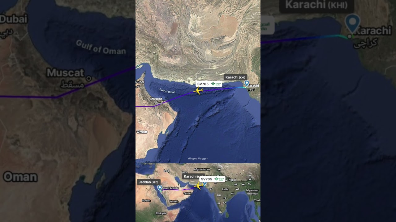 Karachi To Jeddah Flight Air Route 