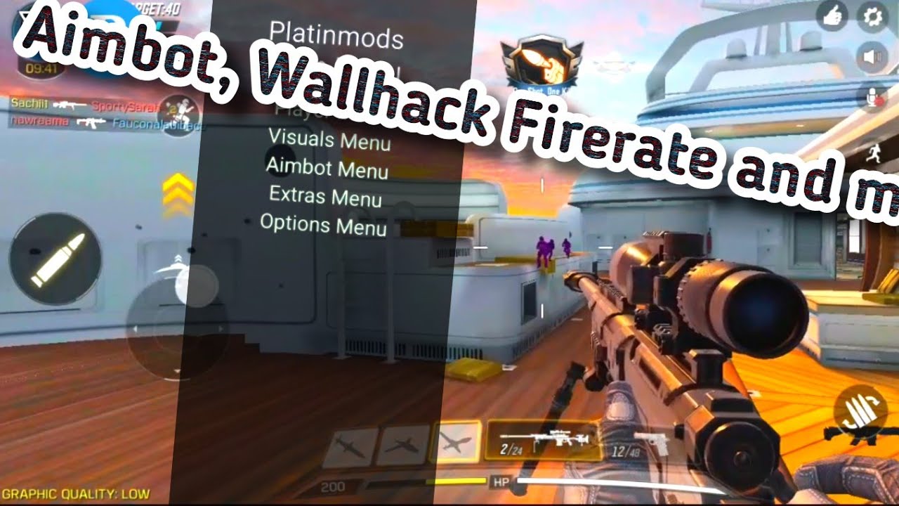 Call of duty Mobile PMT Hack | Wallhack, Chams, No recoil, Autoheadshot,  Aimbot, Fire rate And More! - 