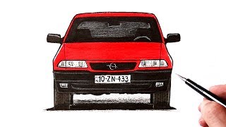 How to draw a car Opel Astra