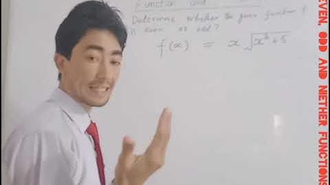 Q #9(ii) Exercise 1.1/ 2nd year Mathematics/Lecture# 20 Functions and limits/ Even , ODD FUNCTIONS.