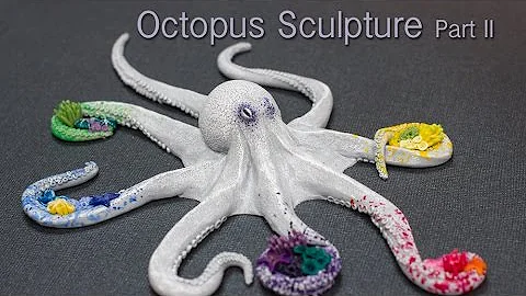 Octopus Sculpture, Part 2, Polymer Clay Art in Time Lapse