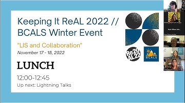 Keeping It ReAL & BCALS 2022 Winter Event (3/3) Lightning Talks