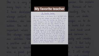 My Favorite Teacher Essay in English | 150 Words | Class 6-10