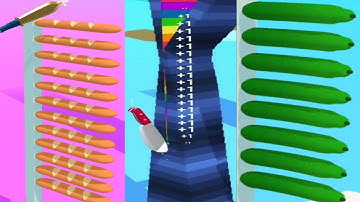 Slice It All! Max All Levels 129-130 Android,ios Mobile Gameplay | So Satisfying Games | #sliceitall