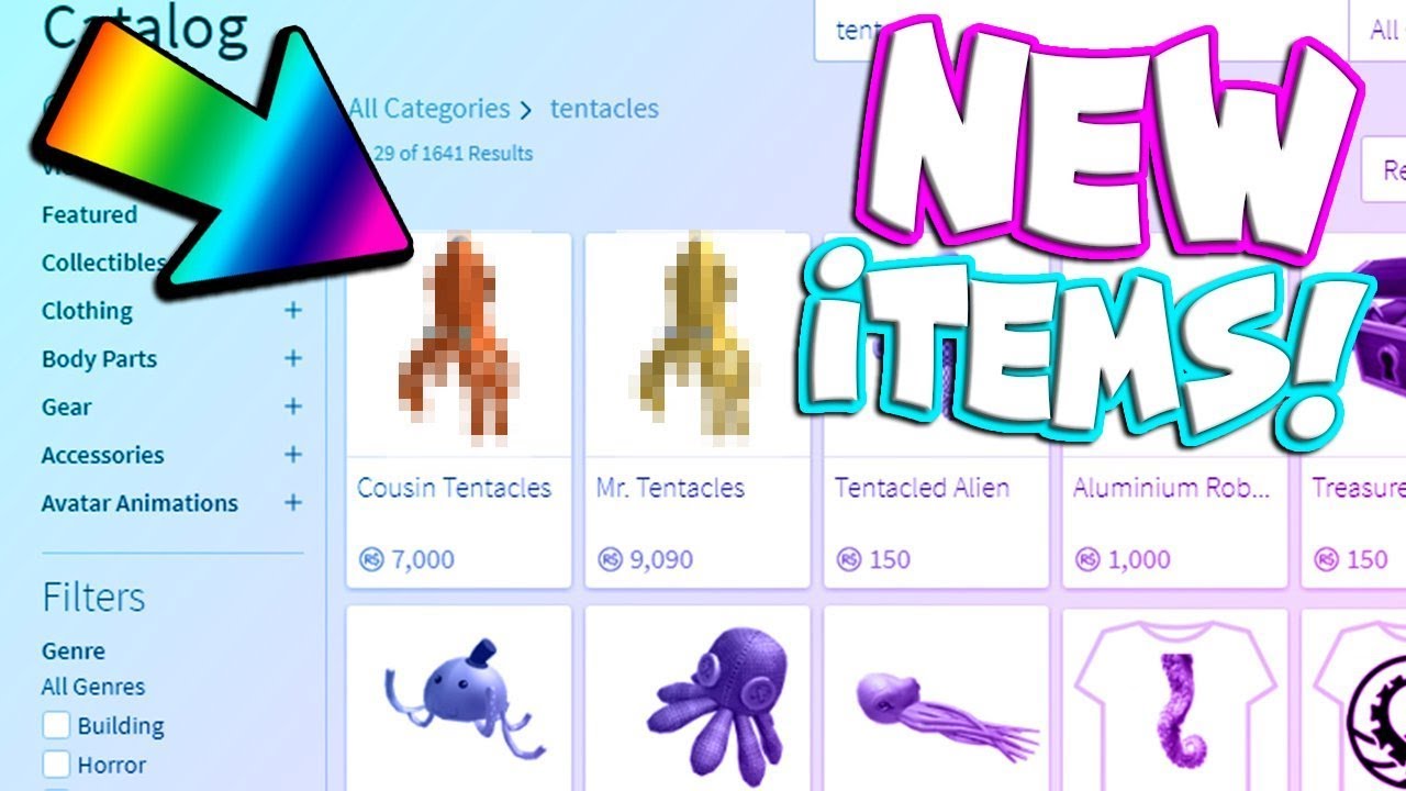 I Spent 100 On This New Squid Item Roblox Youtube - all roblox squid hats