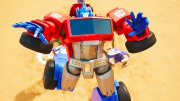 Optimus Prime Crash-Lands on CYBERWORLD! | E01-E04 COMPILATION | Transformers: CYBERWORLD