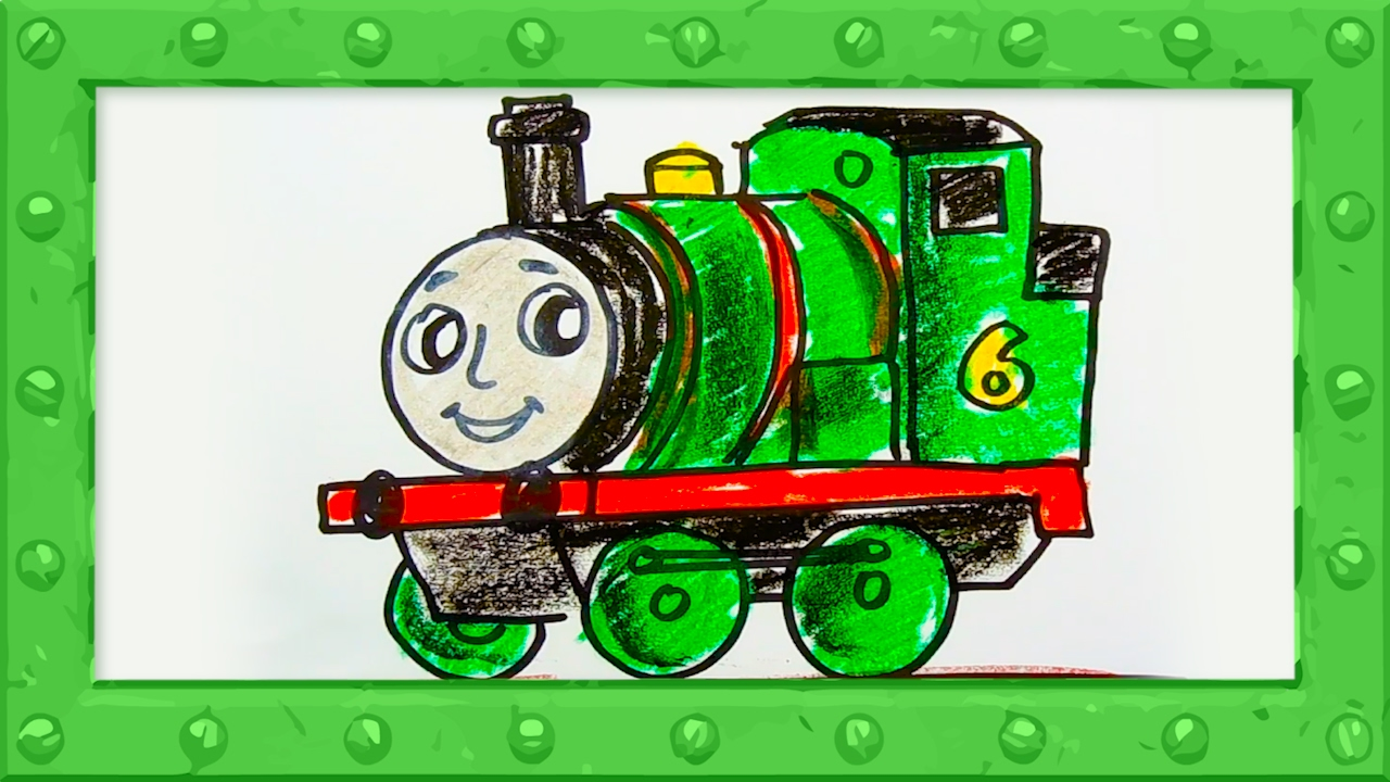 How to Draw Percy the Green Engine ♦ Thomas and Friends ♦ Preschool Colors Learning Video - YouTube