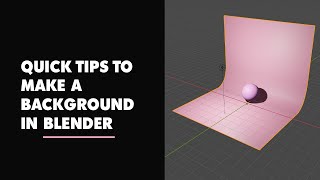 Create Backdrop in Blender (smooth Background)