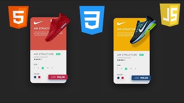 Nike Product Card with HTML, CSS, and JavaScript / How to Create Card with HTML, CSS, and JavaScript