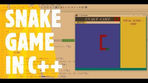 Snake Game In Turbo C++ Using Graphics library.