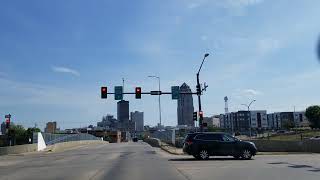 Heading to downtown Des Moines,  Iowa. USA.