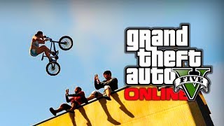 GTA 5 Online: BMX Bike Wall Glitch Tutorial - How To Ride Up Walls! (GTA V)