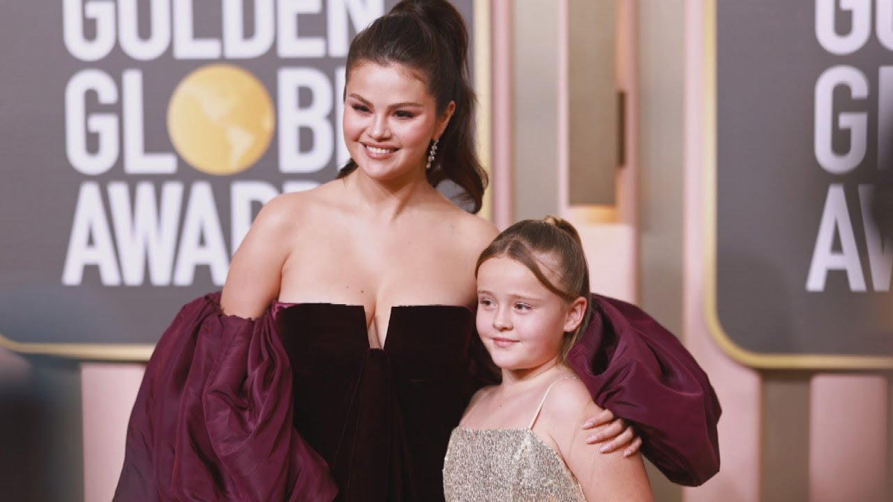 green emerald velvet dress Selena Gomez Grape Velvet 2023 Golden Globes Awards Dress main image 0