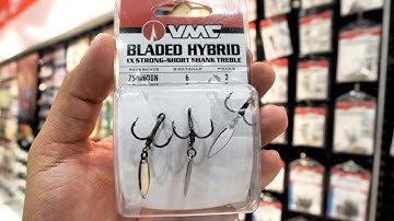 Bladed Hybrid Treble Hooks NEW from VMC - ICAST 2019 Award