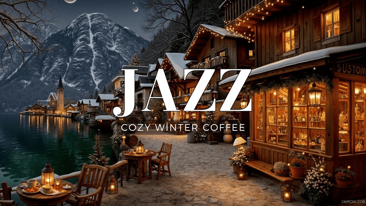 Уютная атмосфера зимней кофейни | Расслабляющая джазовая музыка для учебы