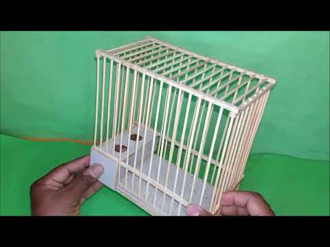 Cómo hacer una jaula de pájaros genial y única solo con palillos