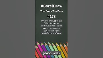 #173 How do you create a custom blend mode for retro effects in Corel Draw?