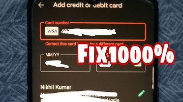 (Correct this card info or try different card) fampay visa card not adding in playstore fix100% work