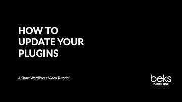 Wordpress Tutorial Updating Your Plugins