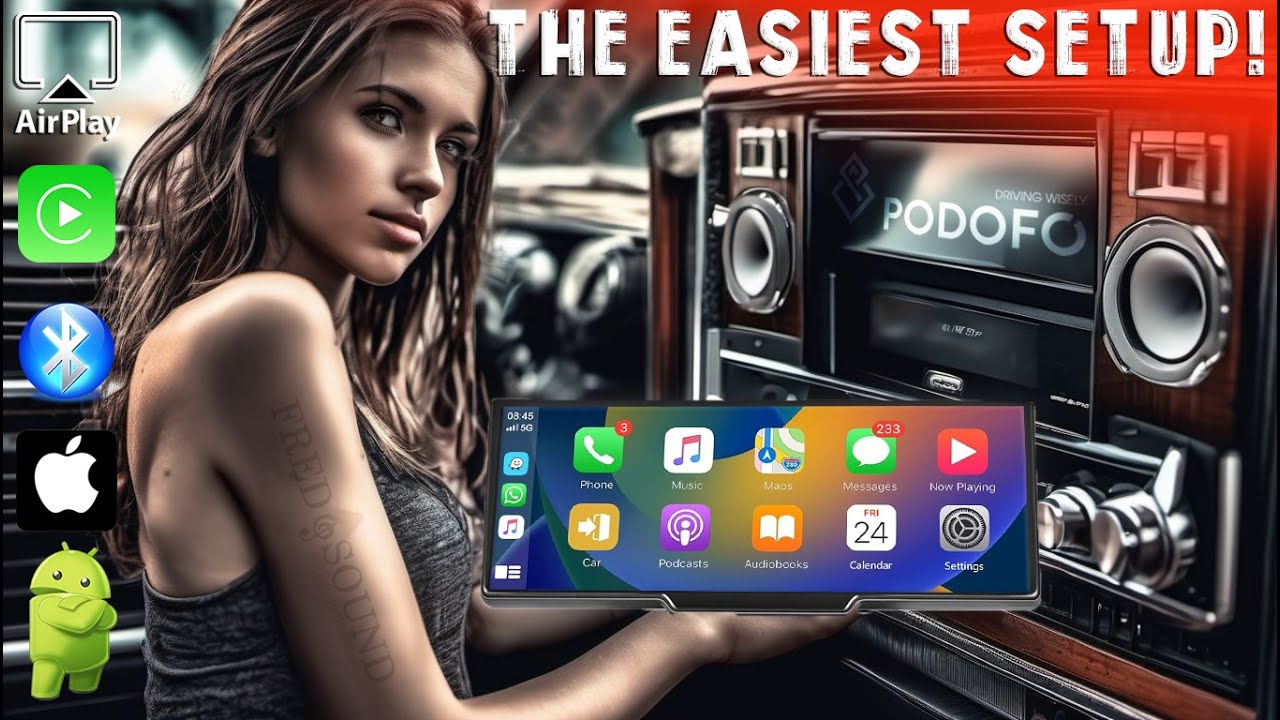 Podofo Adaptateur Apple Carplay sans Fil Carplay Wireless