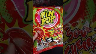 Satisfying||Pin Pin Pop Sour Cherry #shorts #lollipop #satisfying #trending #candyshorts