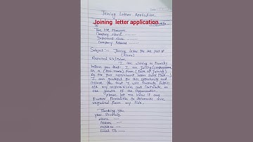 Joining Letter in English ✍️ | Simple Format for Job/School/College!#viral #Easylearnfor