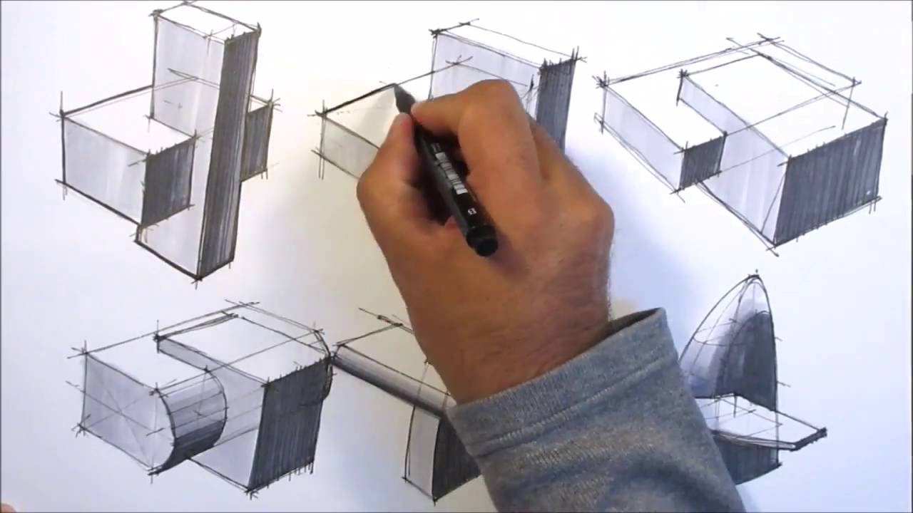 basic sketching techniques intersections part1 YouTube
