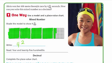 Go Math 4th grade Lesson 9.2 Relate Hundredths and Decimals
