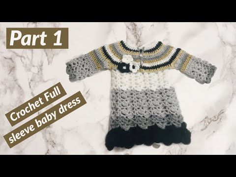 Crochet round neck toddler frock PART 1 - Tamil version