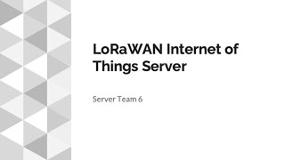 Lorawan Server Team 6