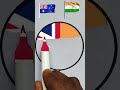 india 🇮🇳 Australia 🇦🇺 Flag drawing independence day #shorts #art #viral #trending